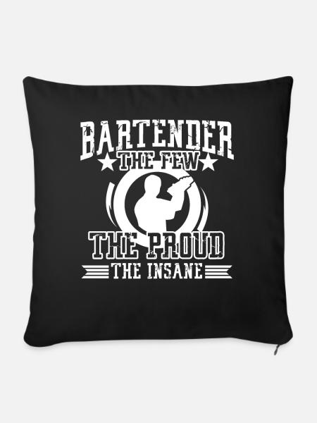 Barkeeper Stolzer Barkeeper - Sofakissenbezug 45 x 45 cm - Schwarz
