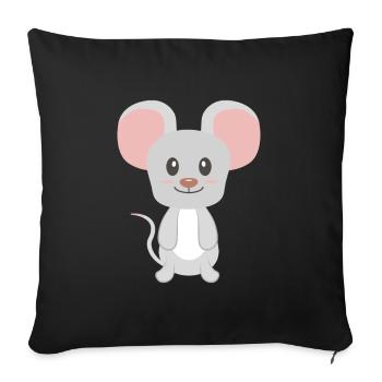 mouse - Sofa pillowcase 17,3'' x 17,3'' (45 x 45 cm) - black - Front
