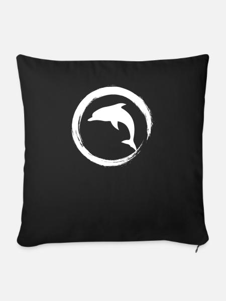 dolphin - Sofakissenbezug 45 x 45 cm - Schwarz