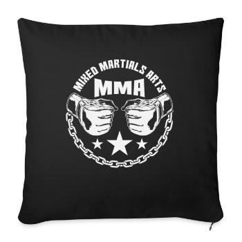 Arts martiaux mixtes MMA - Housse de coussin décorative 45 x 45 cm - noir - Devant