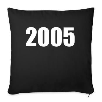 2005 - Sofa pillowcase 17,3'' x 17,3'' (45 x 45 cm) - black - Front