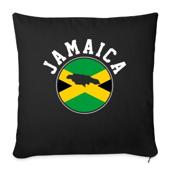 Jamaica flag - Sofa pillowcase 17,3'' x 17,3'' (45 x 45 cm) - black - Front