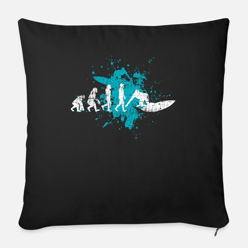 Surfer Surfen - Sofakissenbezug 45 x 45 cm - Schwarz