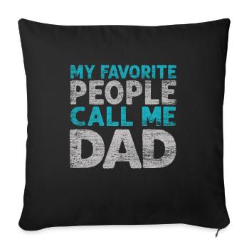 Daddy Father's Day - Sofa pillowcase 17,3'' x 17,3'' (45 x 45 cm) - black - Front