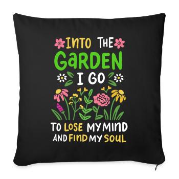 Garden gardening hobby gardener - Sofa pillowcase 17,3'' x 17,3'' (45 x 45 cm) - black - Front
