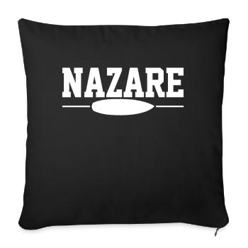 Nazare Portugal - Sofa pillowcase 17,3'' x 17,3'' (45 x 45 cm) - black - Front