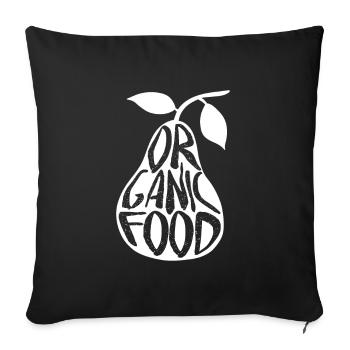 Pear organic - Sofa pillowcase 17,3'' x 17,3'' (45 x 45 cm) - black - Front
