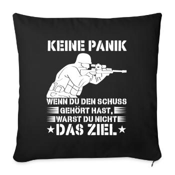Scharfschütze Sniper Bundeswehr - Sofakissenbezug 45 x 45 cm - Schwarz - Vorne
