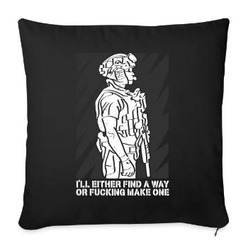 Bundeswehr Spezial Kommando Shirt Retro - Sofakissenbezug 45 x 45 cm - Schwarz - Vorne