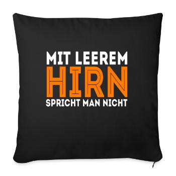 Le misanthrope à l'esprit vide déteste le cynisme - Housse de coussin décorative 45 x 45 cm - noir - Devant