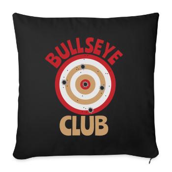 Gift for archery for target shooting - Sofa pillowcase 17,3'' x 17,3'' (45 x 45 cm) - black - Front