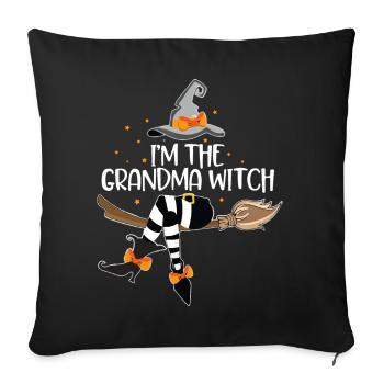 Je suis la grand-mère sorcière - Housse de coussin décorative 45 x 45 cm - noir - Devant