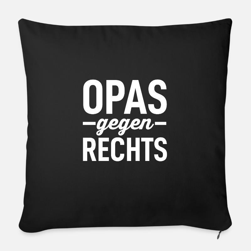 Opas Gegen Rechts - Sofakissenbezug 45 x 45 cm - Schwarz