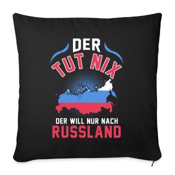Russland Moskau Sommer Urlaub Reise Sibirien - Sofakissenbezug 45 x 45 cm - Schwarz - Vorne