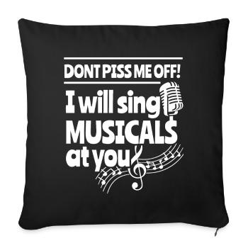 Theatersängerin Broadway Musical-Drama-Geschenk - Sofakissenbezug 45 x 45 cm - Schwarz - Vorne