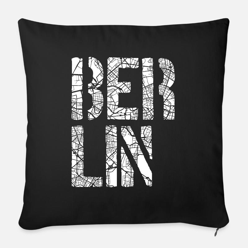 Berlin - Sofakissenbezug 45 x 45 cm - Schwarz