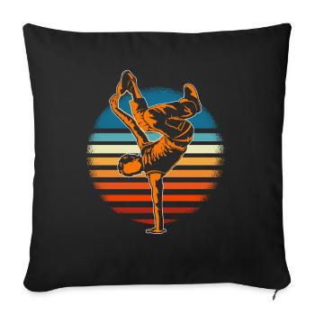 Breakdance B-Boy Breaker Breakdancer B-Girl HipHop - Housse de coussin décorative 45 x 45 cm - noir - Devant