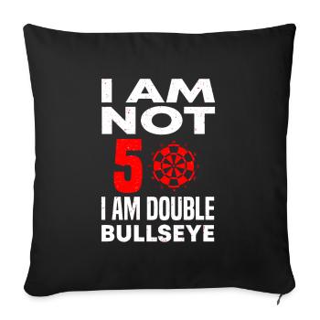 Darts 50th birthday darts - Sofa pillowcase 17,3'' x 17,3'' (45 x 45 cm) - black - Front