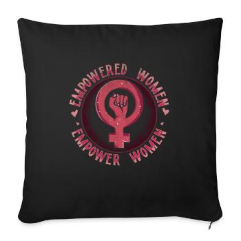 Feminist Women Demo Gift - Sofa pillowcase 17,3'' x 17,3'' (45 x 45 cm) - black - Front
