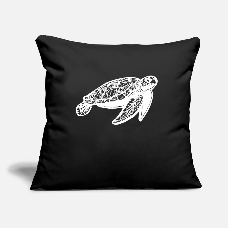 Turtle Turtle Floral Pattern Sofa pillowcase 17,3'' x 17,3'' (45 x 45 cm)