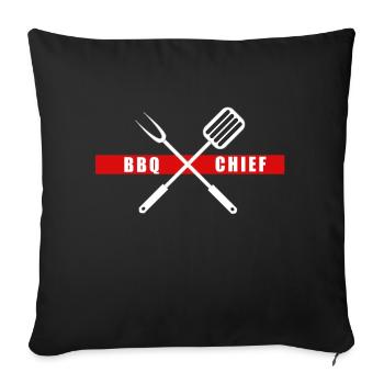 BBQ Chief red - Sofakissenbezug 45 x 45 cm - Schwarz - Vorne
