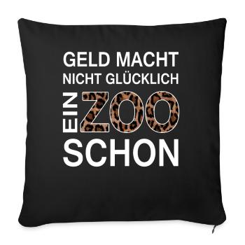 Zoo Spruch Tierpfleger Tierpark Geschenk Lustig - Sofakissenbezug 45 x 45 cm - Schwarz - Vorne
