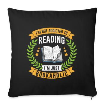 Book - Sofa pillowcase 17,3'' x 17,3'' (45 x 45 cm) - black - Front