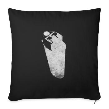 Plus léger - Housse de coussin décorative 45 x 45 cm - noir - Devant