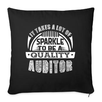 Auditor Auditor Sparkle - Sofa pillowcase 17,3'' x 17,3'' (45 x 45 cm) - black - Front