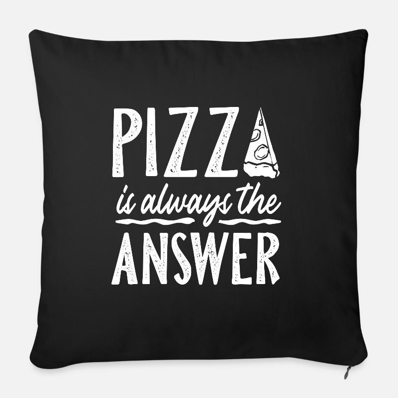 Pizza - Sofakissenbezug 45 x 45 cm - Schwarz