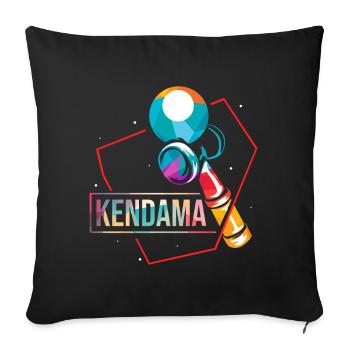 Kendama Japan Kromkendama - Sofa pillowcase 17,3'' x 17,3'' (45 x 45 cm) - black - Front