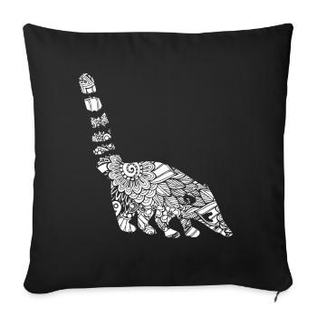 Coati Coati Motif floral - Housse de coussin décorative 45 x 45 cm - noir - Devant