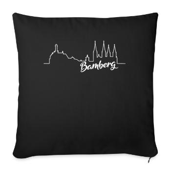 Bamberg Skyline Franconian gift idea - Sofa pillowcase 17,3'' x 17,3'' (45 x 45 cm) - black - Front