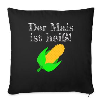 Mais Häckseln Landwirt Bauer Ernte Corn harvest - Sofakissenbezug 45 x 45 cm - Schwarz - Vorne