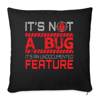 Programmation - Ce n'est pas un bug - Housse de coussin décorative 45 x 45 cm - noir - Devant