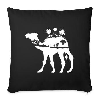 camel - Sofa pillowcase 17,3'' x 17,3'' (45 x 45 cm) - black - Front