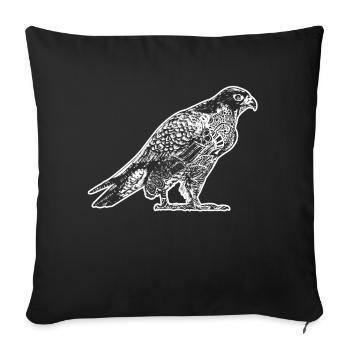 Goshawk Goshawk Floral Pattern - Sofa pillowcase 17,3'' x 17,3'' (45 x 45 cm) - black - Front