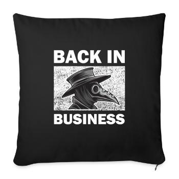 retour en affaires la peste - Housse de coussin décorative 45 x 45 cm - noir - Devant