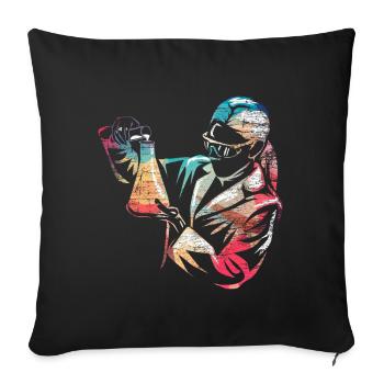 Chemical laboratory technician - Sofa pillowcase 17,3'' x 17,3'' (45 x 45 cm) - black - Front
