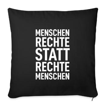 Antirassismus - Sofakissenbezug 45 x 45 cm - Schwarz - Vorne