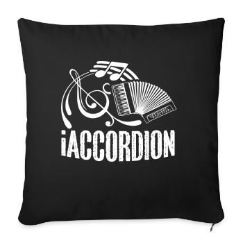 Accordion Funny Accordion - Sofa pillowcase 17,3'' x 17,3'' (45 x 45 cm) - black - Front