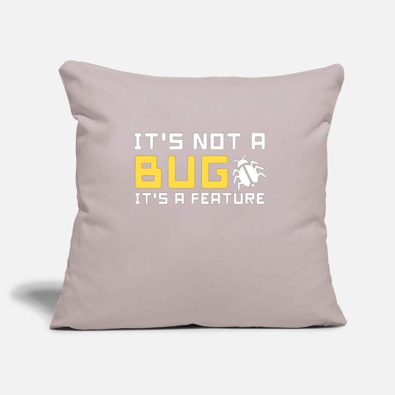 bug feature computer science code programmer program Sofa pillowcase 17,3'' x 17,3'' (45 x 45 cm)