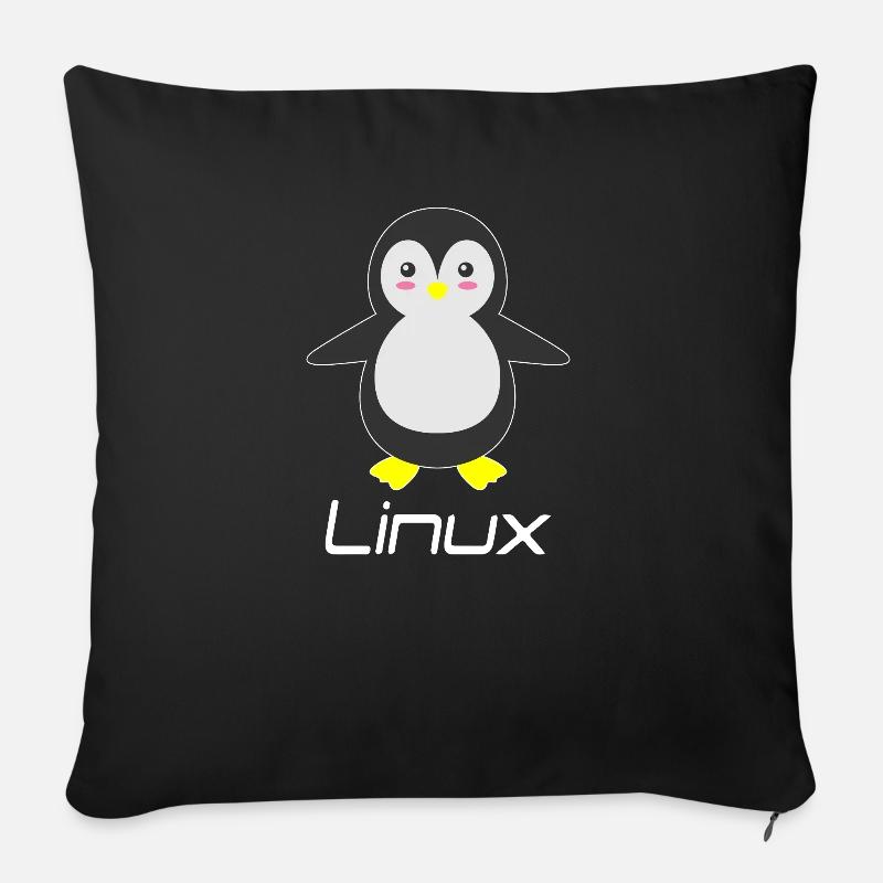 Geek Linux - Sofa pillowcase 17,3'' x 17,3'' (45 x 45 cm) - black