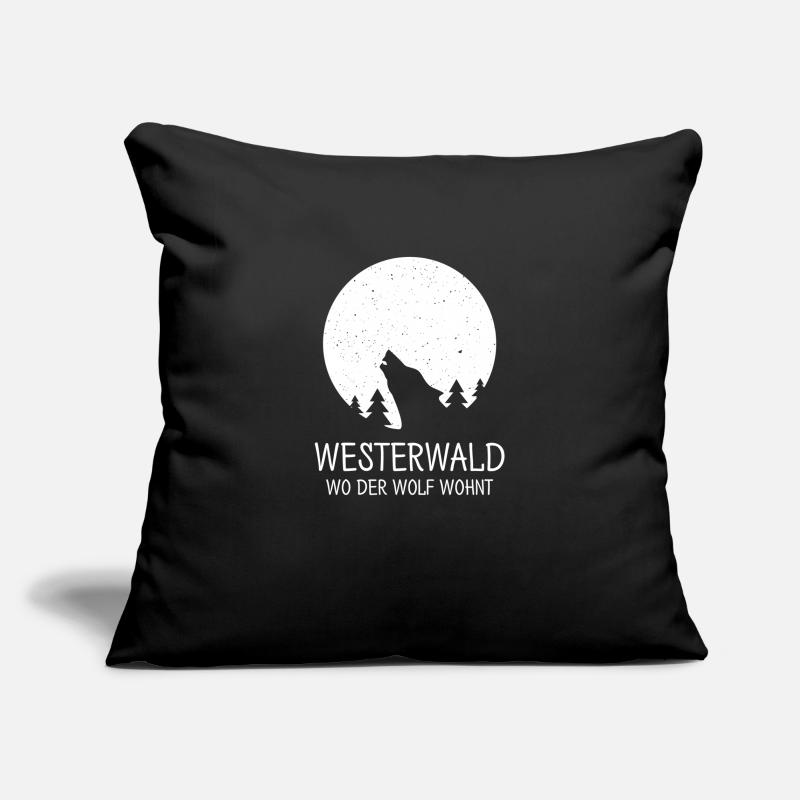 westerwald wohnt wolf lustig Geschenk Geschenkidee Sofakissenbezug 45 x 45 cm
