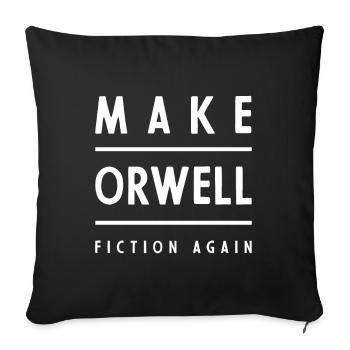 Basic Orwell 1984 - Anti  Geschenk politisch - Sofakissenbezug 45 x 45 cm - Schwarz - Vorne