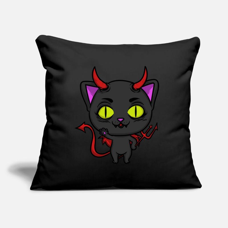 Devil cat kitten hell Satan Sofa pillowcase 17,3'' x 17,3'' (45 x 45 cm)