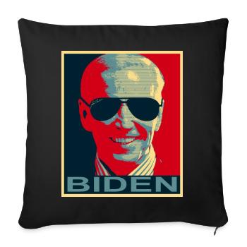 Biden, Biden 2020, Biden President, Anti  - Sofa pillowcase 17,3'' x 17,3'' (45 x 45 cm) - black - Front