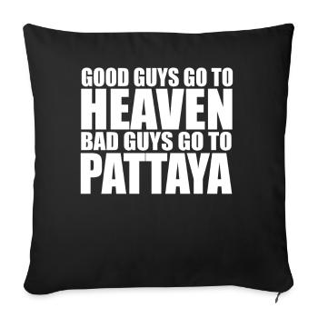 funny Pattaya Thailand BKK party gift shirt - Sofa pillowcase 17,3'' x 17,3'' (45 x 45 cm) - black - Front