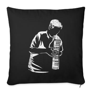 Melodica - Sofa pillowcase 17,3'' x 17,3'' (45 x 45 cm) - black - Front