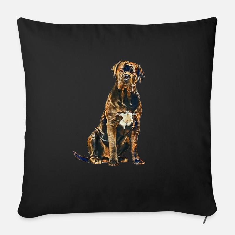 Cane Corso Art Vintage - Sofakissenbezug 45 x 45 cm - Schwarz